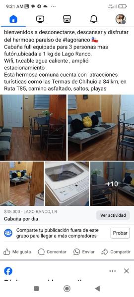 Cabaña por día en Lago Ranco